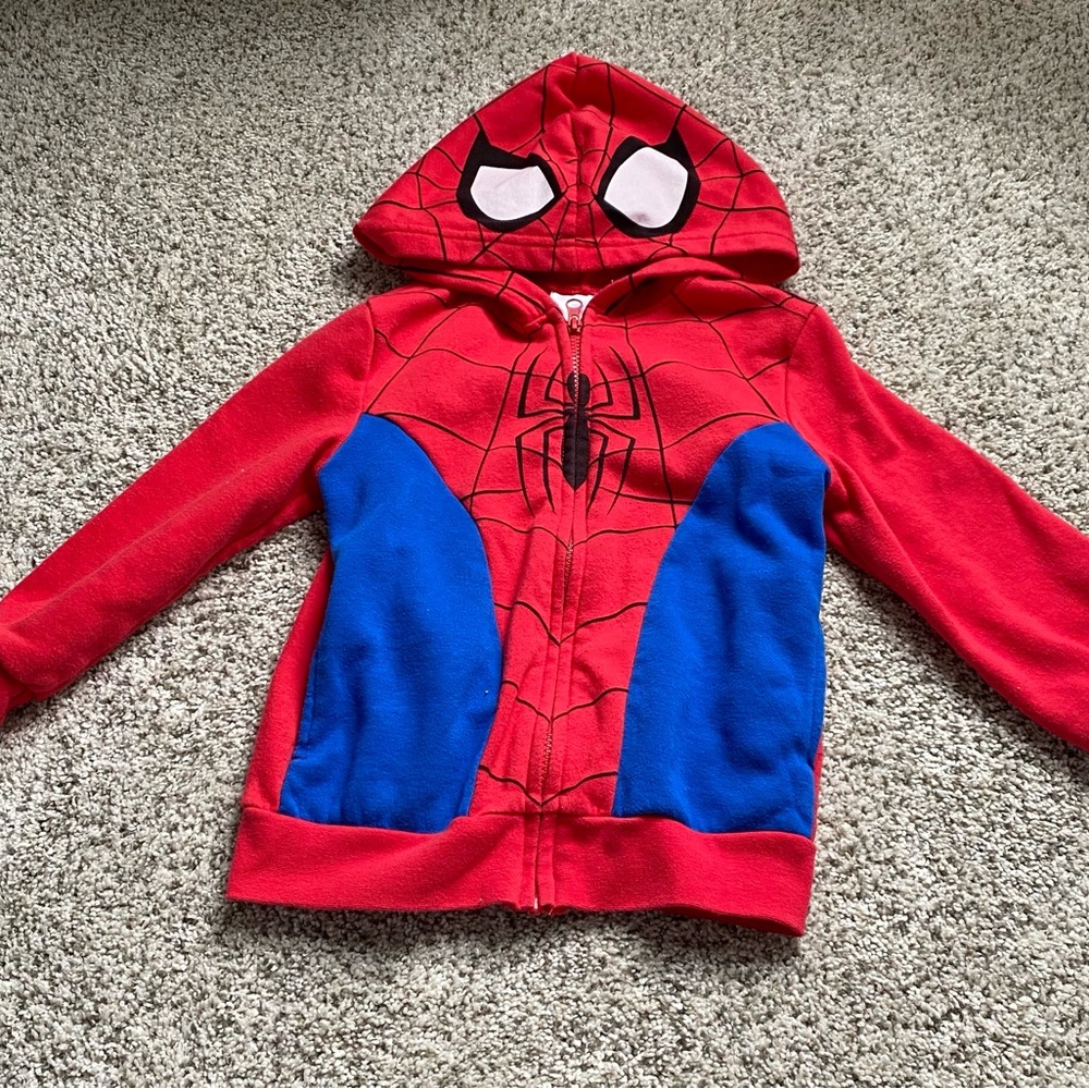 Marvel Red and Blue Superhero Costume Hoodie